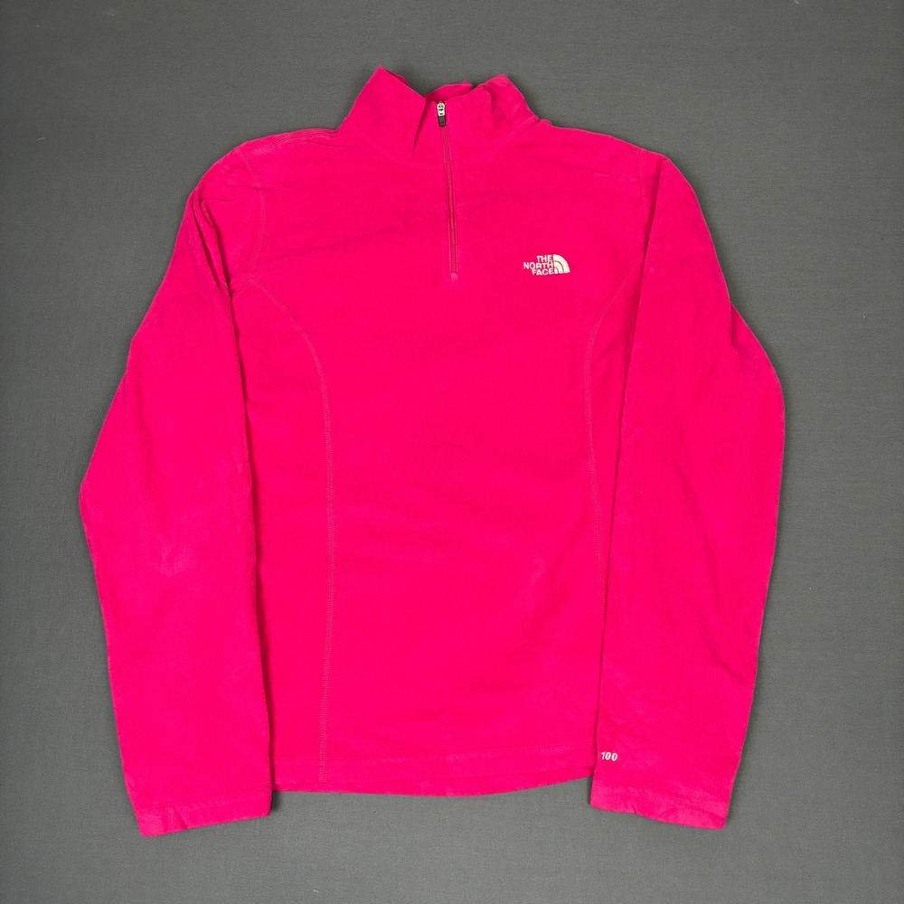 The North Face TKA 100 Quarter Zip Fleece Sweater Women's Size Small Pink